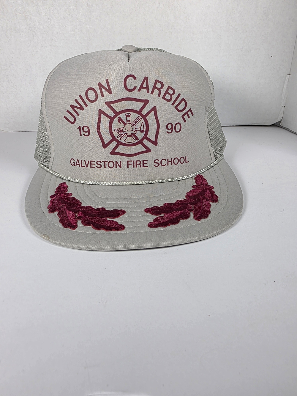 Union Carbide Galveston Fire School Trucker Hat. VTG Hat.